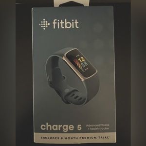 Brand new in box, never opened. Fitbit Charge 5. Blue.